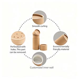 Tubo de Cartón Impreso Personalizado con Tapa Agitadora para Champú Seco en Polvo, Cosméticos, Especias y Otros Productos - Product Image 2