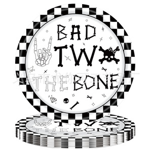 Black And White Skull Napkins Disposable Party Supplies For Birthday Party Decorations Cartoon Style - Product Image 3