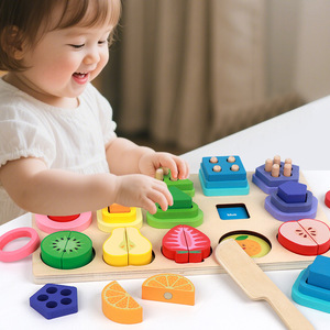Gioco di Impilamento e Ordinamento Forme in Legno per Bambini 2-3 Anni - Gioco Educativo Montessori Colori Macaron con Elementi di Gioco - Product Image 4