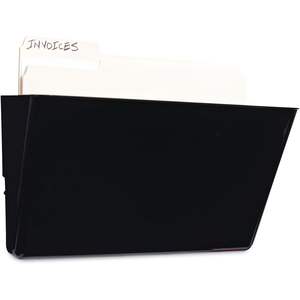 UNV08122 Universal 13 In. X 4.13 In. X 14.5 In. <b>Letter</b> Black Wall File Pocket Plastic <b>Letter</b> <b>Holder</b> - Product Image 4