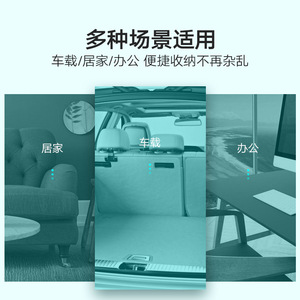 Leather <b>Trunk</b> <b>Storage</b> Box Foldable Car Organizer For Rear Cargo Compartment - Product Image 3