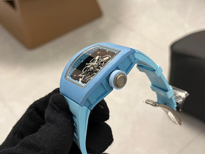 Top-quality Limited Edition Blue Ceramic <b>Skeleton</b> 055 Barrel-shaped Tourbillon <b>Automatic</b> Mechanical Men's <b>Watch</b> - Product Image 4