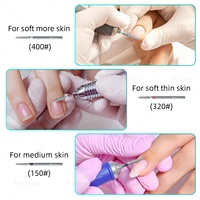 HYTOOS Embouts de ponceuse à ongles professionnels à coupe diamantée, embout conique chromé pour cuticules russes, ponceuse à ongles électrique, nettoyeur de peaux mortes, outil de préparation des ongles