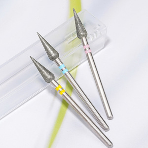 หัวเจียรเล็บแบบสอง<span class=keywords><strong>ด</strong></span>้าน <span class=keywords><strong>ส</strong></span>าม<span class=keywords><strong>ด</strong></span>้าน <span class=keywords><strong>ทรง</strong></span>เรียว แบบรัสเซีย พร้อมหัวเจียรสำหรับกำจัดหนังกำพร้า - Product Image 3