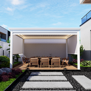 Porte coulissante à lamelles extérieure, <span class=keywords><strong>rideau</strong></span> <span class=keywords><strong>de</strong></span> pergola, stores, systèmes à fermeture éclair, accessoires, moteurs d'ombrage, stores enrouleurs - Pour pergola, gazebo, pavillon - Product Image 6