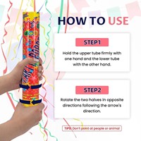 Canon à Confettis Multicolore Biodégradable de 30 cm, Lanceurs de Serpentins pour Fêtes, Lot de 12 pour Mariages, Baby Showers, Noël, Nouveauté
