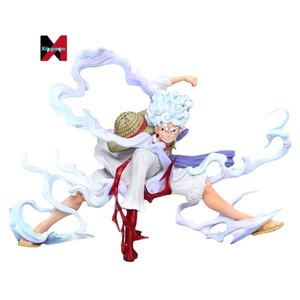 Anime de una pieza Sun God Nika Fifth Luffy Crouching Pose Second Gear Awakening figura de pelo blanco modelo estatua coleccionable - Product Image 5