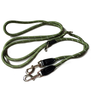 Correa de entrenamiento personalizada para caminar para dos perros con cuerda de nailon reflectante multifunción, patrón sólido, características personalizadas, correa para perros - Product Image 5