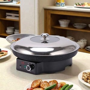 Plancha Eléctrica Antiadherente de 55 cm, 3200 W, con Control de Temperatura Ajustable, para Crepas, Panqueques, Filetes y Pizza - Product Image 6