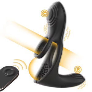 Nuevo Producto: Anillo Vibrador Doble para Parejas, de TPE, con Retraso de Resonancia, para Masaje del Perineo y Estimulación del Punto G - Product Image 1