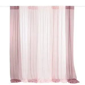 Tende sullo sfondo del drappo di nozze in tessuto Chiffon 12 x 10ft per la decorazione del ricevimento della cerimonia dell'arco di nozze