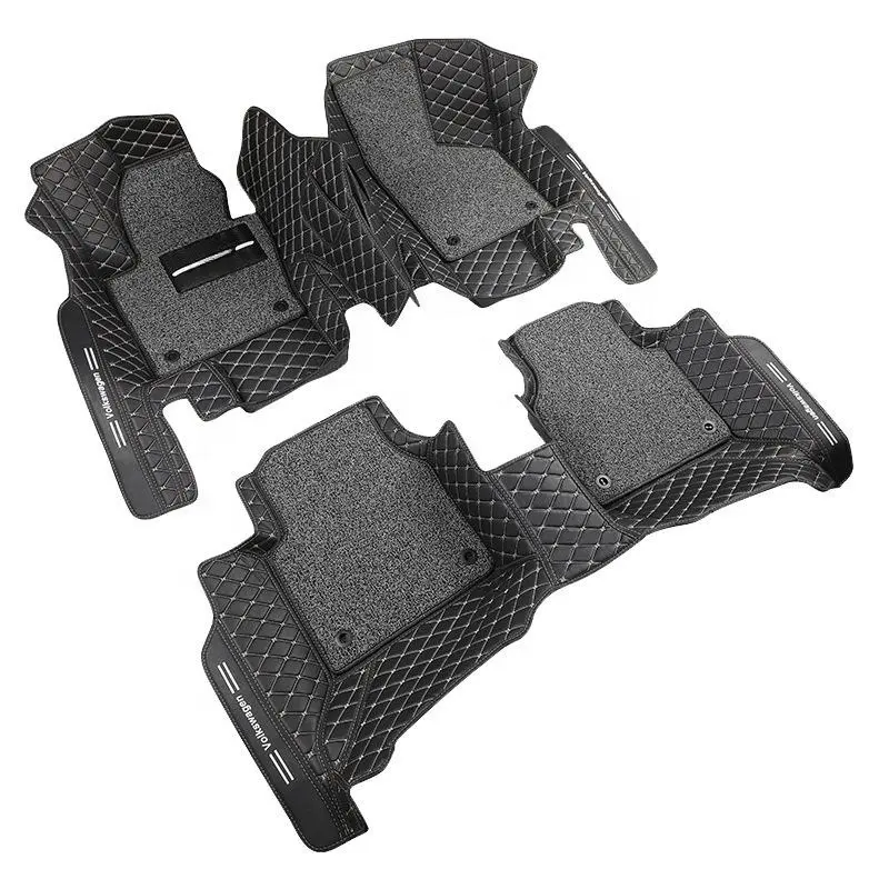 Easy Wash 5D Foot Carpet Heel Pad antiscivolo Mat Car Wholesale Branded for Bmw Audi Black Waterproof Leather Set Car Mats