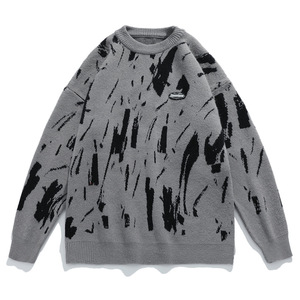 Version coréenne du nouveau <span class=keywords><strong>pull</strong></span> Jacquard Graffiti pour hommes <span class=keywords><strong>pull</strong></span> à <span class=keywords><strong>la</strong></span> <span class=keywords><strong>mode</strong></span> pour femmes automne et hiver Couples tenues assorties - Product Image 5