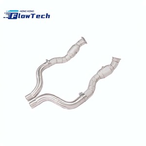 Collecteur d'échappement catalyseur haute performance en acier inoxydable T304 avec bouclier thermique pour Dodge Challenger 6.4L HEMI 2015-2023 - Product Image 5