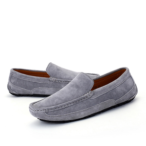Cổ Điển Bò Da Lộn Da Trọng Lượng Nhẹ Đi Bộ Penny Giày Đế Flats Moccasin Dép Đi Trong Nhà Người Đàn Ông Lái Xe Giày Thường - Product Image 2