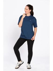 Munns & Mars <b>Women's</b> Blue Solid Cotton Oversized Casual T-<b>Shirt</b> Round Neck Relaxed Fit Tee for Everyday Wear Fashion Travel Bulk - Product Image 2