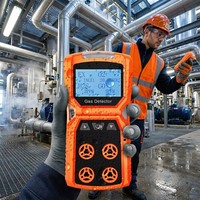 Détecteur de gaz portable 4 en 1, analyseur de gaz CO H2S O2 LEL, détecteur de fuite de gaz industriel rechargeable, alarme sonore, lumineuse et vibrante