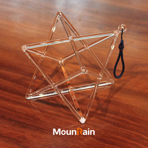 هرم كوارتز كريستالي ميركابا مزدوج للطاقة الشاكرا والعلاج بالصوت واليوغا والتأمل - Product Image 2