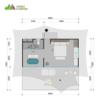 Tente de luxe pour hôtel Lodge Premium Tropical Weather, tente de glamping de luxe avec salle de bain en vente