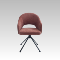 Vente en gros de chaises rembourrées nordiques, modernes et minimalistes pour salle à manger, hôtels, restaurants, villas, chaises pivotantes avec pieds en métal