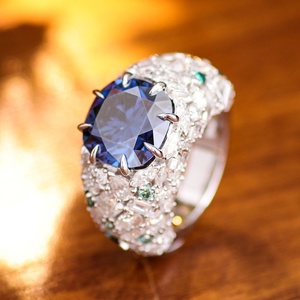 Vente directe d'usine Bague en argent avec moissanite noire taille coussin Bague pour homme Bague en argent sterling 925 massif Style tendance - Product Image 4