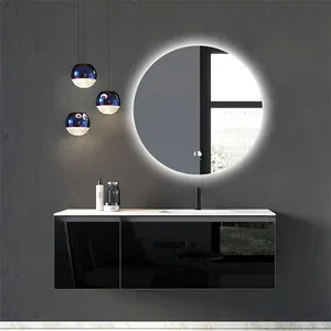 Kunden spezifische Wandbehang wasserdichte runde LED-Spiegel mit Hintergrund beleuchtung Badezimmers piegel