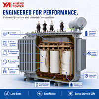 Transformateur abaisseur à faible perte 10 kV 0,4 kV triphasé immergé dans l'huile 2500 kVA 3000 kVA 50 Hz 60 Hz pour usage industriel