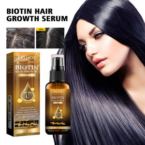 Suero de Crecimiento Capilar Orgánico con Biotina, Aceite Esencial 30ml, Tratamiento Profesional para la Pérdida Rápida del Cabello, Alivio de la Calvicie, <span class=keywords><strong>Hidratante</strong></span> y Suavizante - Product Image 1