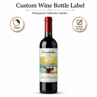 Étiquette de bouteille de bière en papier autocollant avec logo personnalisé étiquette de bouteille de boisson énergisante bouteille d'eau étiquette de vin étanche