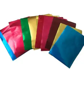巧克力棒包装纸铝箔中国供应商定制彩色巧克力包装纸红色食品印刷蜡纸卷软