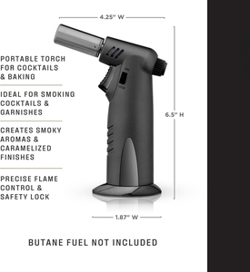 Briquet torche à flamme jet en acier inoxydable, coupe-vent, portable, rechargeable au gaz butane, pour cigares et cigarettes, accessoire de fumeur - Product Image 4