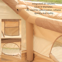 Tente de camping gonflable d'extérieur en tissu Oxford pour 2 à 4 personnes, avec fenêtre de toit et pompe, idéale pour la famille