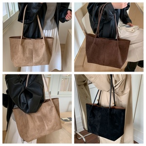 Colefa Boutique en ligne - Sac à bandoulière tendance version coréenne pour femme, sac fourre-tout décontracté minimaliste en tissu façon daim - Product Image 2