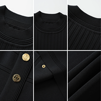 Nouvelle Robe Tricotée Élégante et Luxueuse pour Femme, Style Français Minimaliste, Sans Manches, Coupe Trapèze, Patchwork, Été 2026