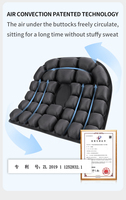 Coussin d'assise gonflable ergonomique pour soulager la pression et les douleurs dues à une assise prolongée au bureau