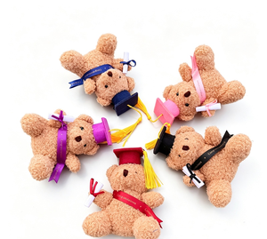 Ours en peluche diplômé avec toque de graduation, cadeau commémoratif de remise de diplôme, design de jouet en peluche - Product Image 4