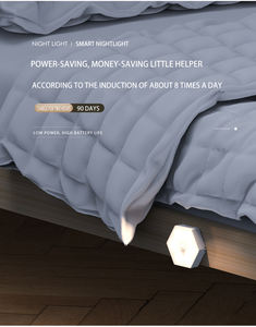 Panal portátil recargable LED <span class=keywords><strong>PIR</strong></span> Sensor de movimiento Luz de noche Modular Hexágono Lámpara de noche - Product Image 4