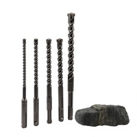 Jeu de forets à percussion SDS KiWALL 100 mm à pointe croisée en carbure de tungstène finition sablée pour le perçage de la maçonnerie et des murs en béton