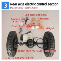 Kit de conversion de véhicule électrique 600 kg, moteur DC BL 1000 W avec différentiel, transaxle électrique, pièces détachées pour tricycle électrique