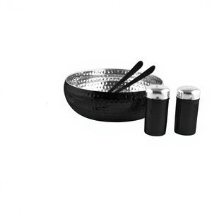 ชามสลัดสามมุมสแตนเลสขัดเงาเครื่องใช้ในครัวชามสลัดแบบสามมุม - Product Image 1