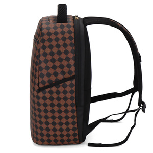 2025 mới 20L Ergonomic PVC Ba lô hôn cá voi sinh viên đại học cà phê kẻ sọc thiết kế dây kéo thoáng khí có thể điều chỉnh Vai - Product Image 6