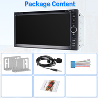Autoradio Android portable double DIN 7 pouces avec écran tactile, amplificateur, USB, SD, FM, RDS, Mirror Link
