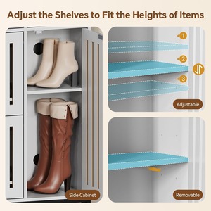 Modern 2-Tier <strong>Tall</strong> <strong>Shoe</strong> <strong>Rack</strong> Quality Wooden Furniture for Home Storage in Living Room Space Saving <strong>Shoe</strong> <strong>Rack</strong> - Product Image 6