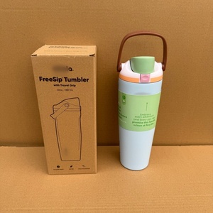 Nouvelle conception – Bouteille isotherme à double paroi 19/24/32 oz avec couvercle à paille, en acier inoxydable 304, isolation 24h, anti-fuite, pour sport et gym - Product Image 3