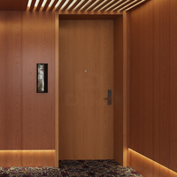 Porte intérieure en bois insonorisée et ignifugée conforme à la norme américaine UL 90 minutes, projet hôtelier, STC 45, porte d'entrée acoustique professionnelle en bois