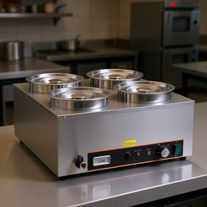 Station de maintien au chaud électrique commerciale 4x6,34 Qt pour soupes, équipement de maintien au chaud pour restaurants - Product Image 2