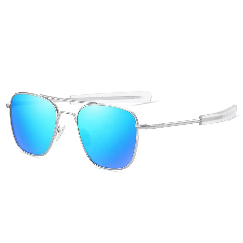 2023 men square sunglasses hand polished tempered glass lens sunglasses color wholesale Italian glasses