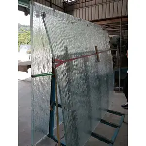 Wall Glass Decor Hot Bending Glass Partition Wall Textured Kiln Cast Glass 3-19mm Decorative Tempered Hot Melt Glass Panel For Room Divider