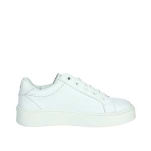 Sneakers Gaelle Paris Bianco per Ragazze, Scarpe Basse in Pelle Bianca con Dettaglio Catena - Product Image 4