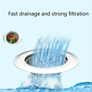 Thép không gỉ chống tắc nghẽn thoát nước bồn rửa lọc chống gỉ dễ dàng làm sạch nhà bếp & Phòng tắm phụ kiện làm bằng kim loại bền - Product Image 6